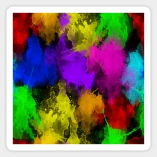 Watercolor splatter effect, brush strokes, spray texture Magnet